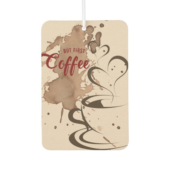 Désodorisant Pour Voiture Auteur De Café Mais Premier Café (Devant)