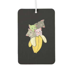 Désodorisant Pour Voiture Banana Funny Chat   Cadeau Cute Kitten