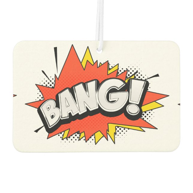 Désodorisant Pour Voiture Bang Retro Action Comic Book Bubble (Dos)