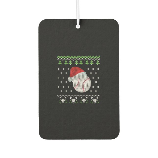 Désodorisant Pour Voiture Baseball de Noël (Devant)