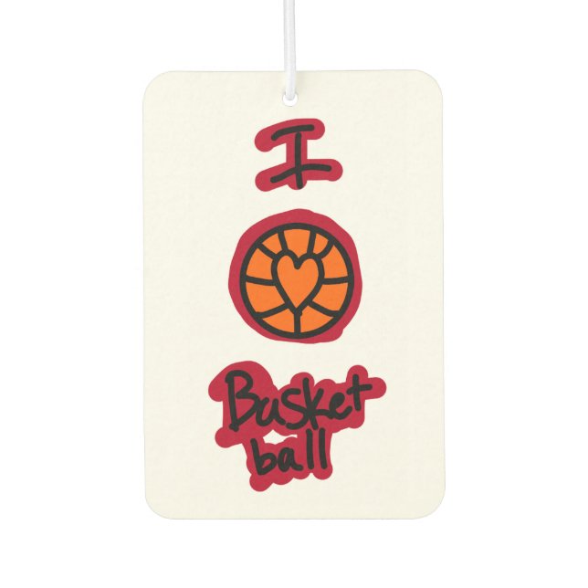 Désodorisant Pour Voiture basket ball lover item (Devant)