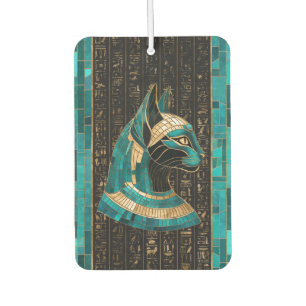 Désodorisant Pour Voiture Bastet, déesse chatte égyptienne - Art mosaïque