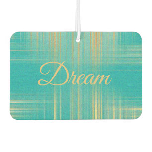 Désodorisant Pour Voiture Beau rêve moderne turquoise bleu et or