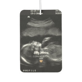 Désodorisant Pour Voiture Bébé Bientôt Ultrasound Gold coeur