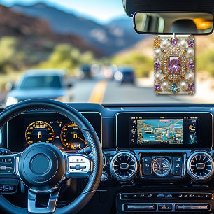 Désodorisant Pour Voiture Belle Gemmes Or Diamonds Perles