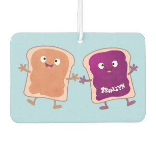 Désodorisant Pour Voiture Beurre d'arachide mignonne et caricature sandwich