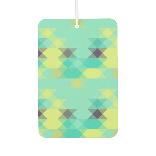 Désodorisant Pour Voiture blue yellow turquoise yellow and aqua  (Devant)