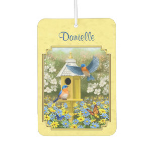 Désodorisant Pour Voiture Bluebirds et Rond Birhouse Jaune