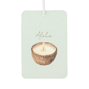 Désodorisant Pour Voiture Bougie Coco Aloha Verte