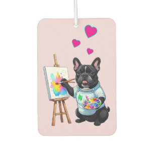 Désodorisant Pour Voiture Bouledogue français artiste French Bulldog