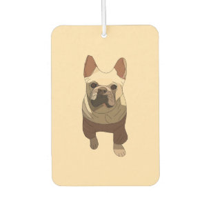 Désodorisant Pour Voiture Bouledogue Français, pêche douce