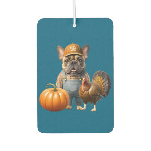 Désodorisant Pour Voiture Bouledogue français Thanksgiving French Bulldog