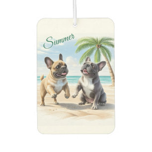 Désodorisant Pour Voiture Bouledogues français plage Bouledogue français