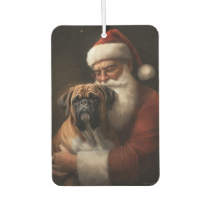 Désodorisant Pour Voiture Boxer avec Noël Festif du Père Noël