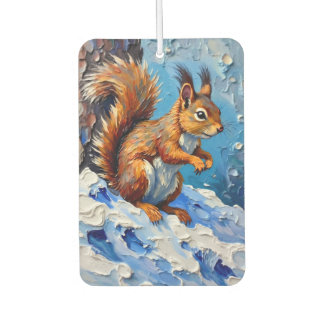 Désodorisant Pour Voiture Brown Squirrel in the Snow