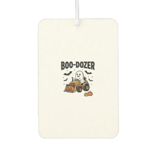 Désodorisant Pour Voiture Bulldozer fantôme de Halloween Boo-Dozer Design_1
