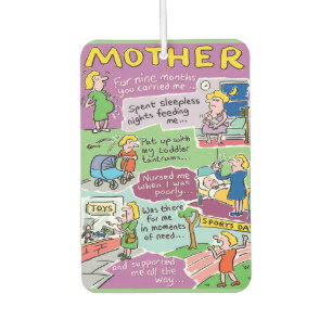 Désodorisant Pour Voiture Cadeau d'anniversaire personnel de la mère