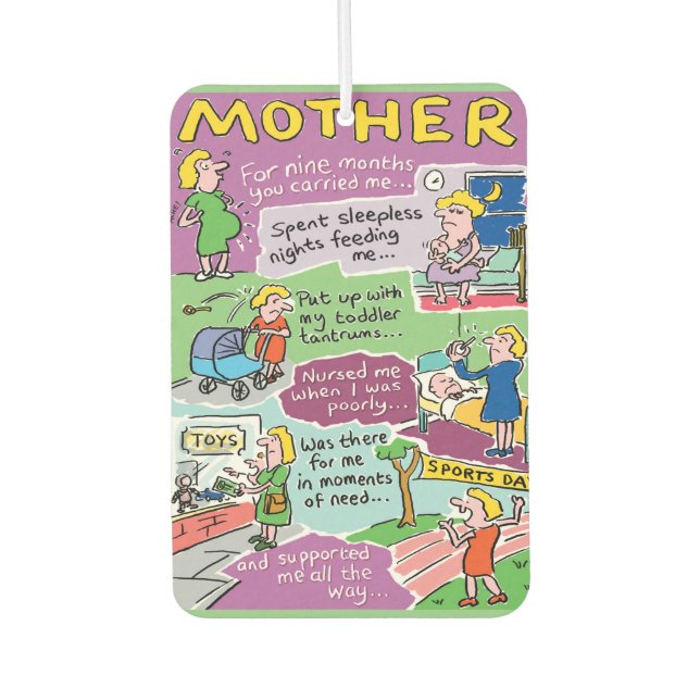 Désodorisant Pour Voiture Cadeau d'anniversaire personnel de la mère (Devant)
