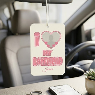 Désodorisant Pour Voiture Cadeau personnalisé J'aime mon petit ami – Ajoutez