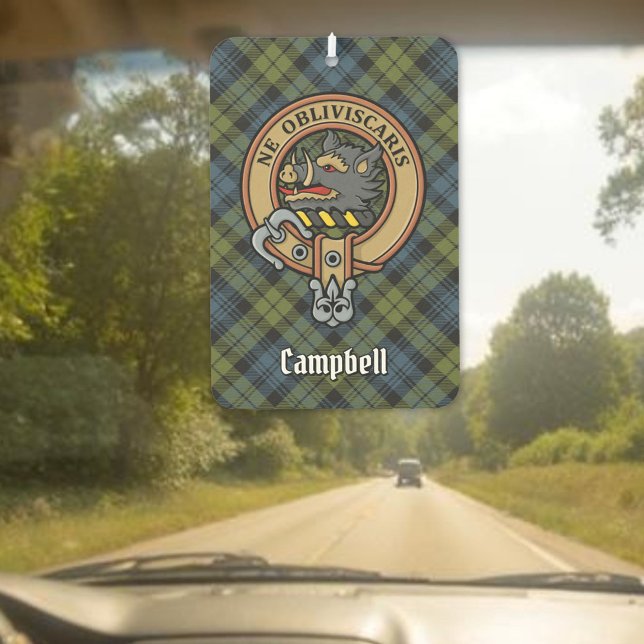 Désodorisant Pour Voiture Campbell Crest sur Tartan (Créateur téléchargé)