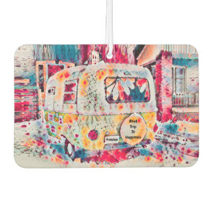 Désodorisant Pour Voiture Camper Retro Hippie Road Voyage vers la liberté du