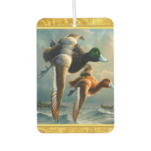 Désodorisant Pour Voiture Canards volant au-dessus de la mer avec un petit b