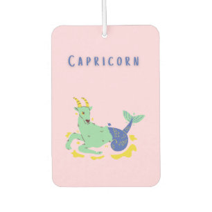 Désodorisant Pour Voiture Capricorne rose, zodiaque, impression d'étoile