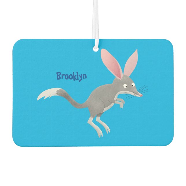 Désodorisant Pour Voiture Caricature de bilby australien très heureuse (Devant)