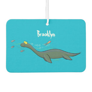 Désodorisant Pour Voiture Caricature de plesiosaure, monstre marin mignon et