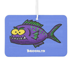 Désodorisant Pour Voiture Caricature de poisson de Piranha