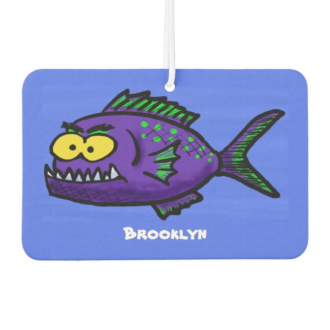 Désodorisant Pour Voiture Caricature de poisson de Piranha (Devant)
