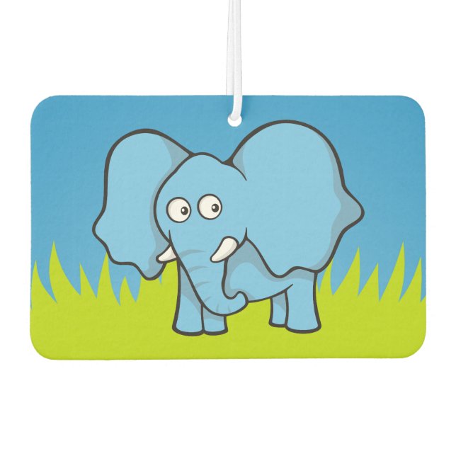 Désodorisant Pour Voiture Caricature d'éléphant bleu (Devant)
