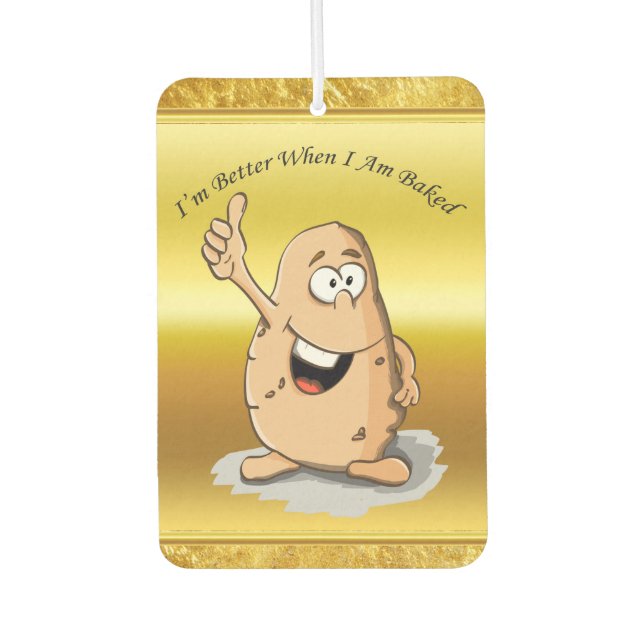 Désodorisant Pour Voiture caricature personnage pomme de terre aux grands ye (Devant)