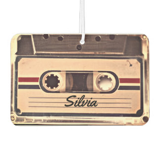 Désodorisant Pour Voiture Cassette audio rétro Nom personnalisé