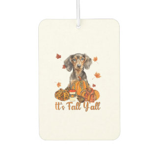 Désodorisant Pour Voiture C'Est Automne Y'all Dachshund Chien Automne Écharp