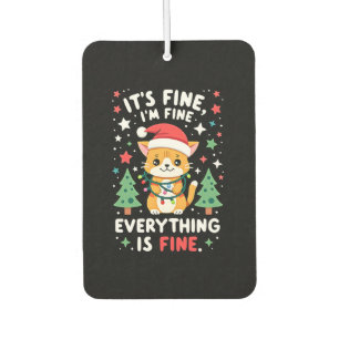 Désodorisant Pour Voiture C'est Bien Je Suis Bien Tout Va Bien Xmas Chat Chr