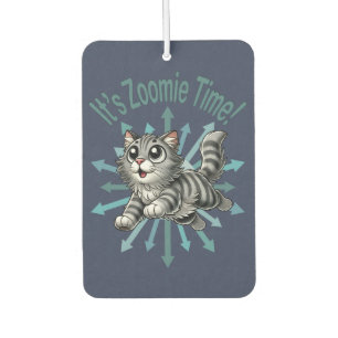 Désodorisant Pour Voiture C'est Zoomie Time Grey Tabby Cat