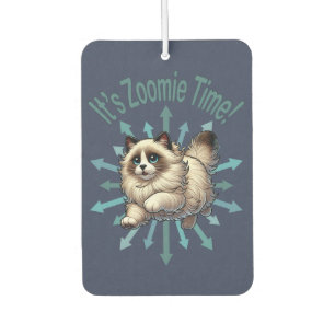 Désodorisant Pour Voiture C'est Zoomie Time Ragdoll Chat