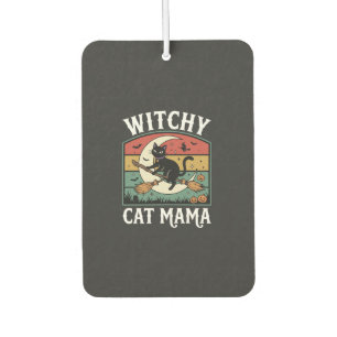 Désodorisant Pour Voiture Chat de Halloween Sorcière Maman