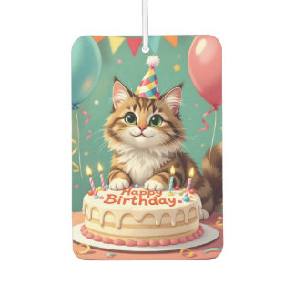 Désodorisant Pour Voiture Chat drôle joyeux anniversaire