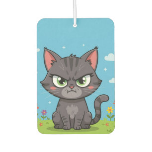 Désodorisant Pour Voiture Chat gris en colère