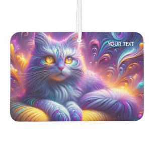 Désodorisant Pour Voiture Chat mignon bleu violet Imaginaire