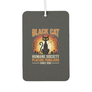 Désodorisant Pour Voiture Chat Noir Halloween Familier Vintage Cimetière Dés