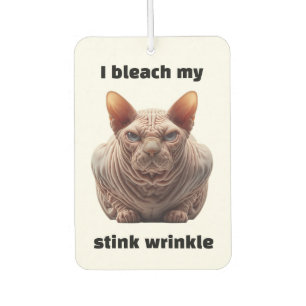 Désodorisant Pour Voiture Chat Sphynx ridé