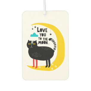 Désodorisant Pour Voiture Chat sur la lune