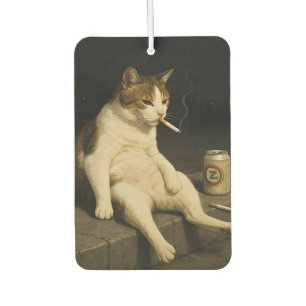 Désodorisant Pour Voiture Chaton Cigarette Mème Drôle de Chat qui Fume Génér