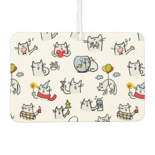 Désodorisant Pour Voiture Chats amusants, lait et magie.
