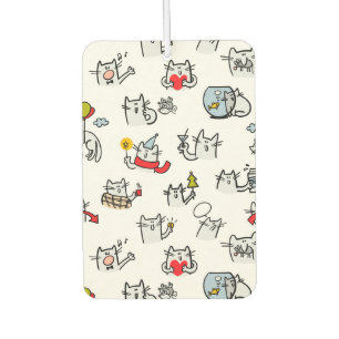 Désodorisant Pour Voiture Chats amusants, lait et magie.