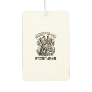 Désodorisant Pour Voiture Chemise à gravure vintage d'animal d'esprit de gir