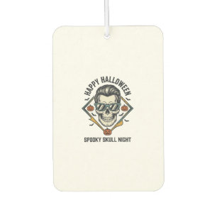 Désodorisant Pour Voiture Chemise crâne Halloween Gravure vintage Graphique_